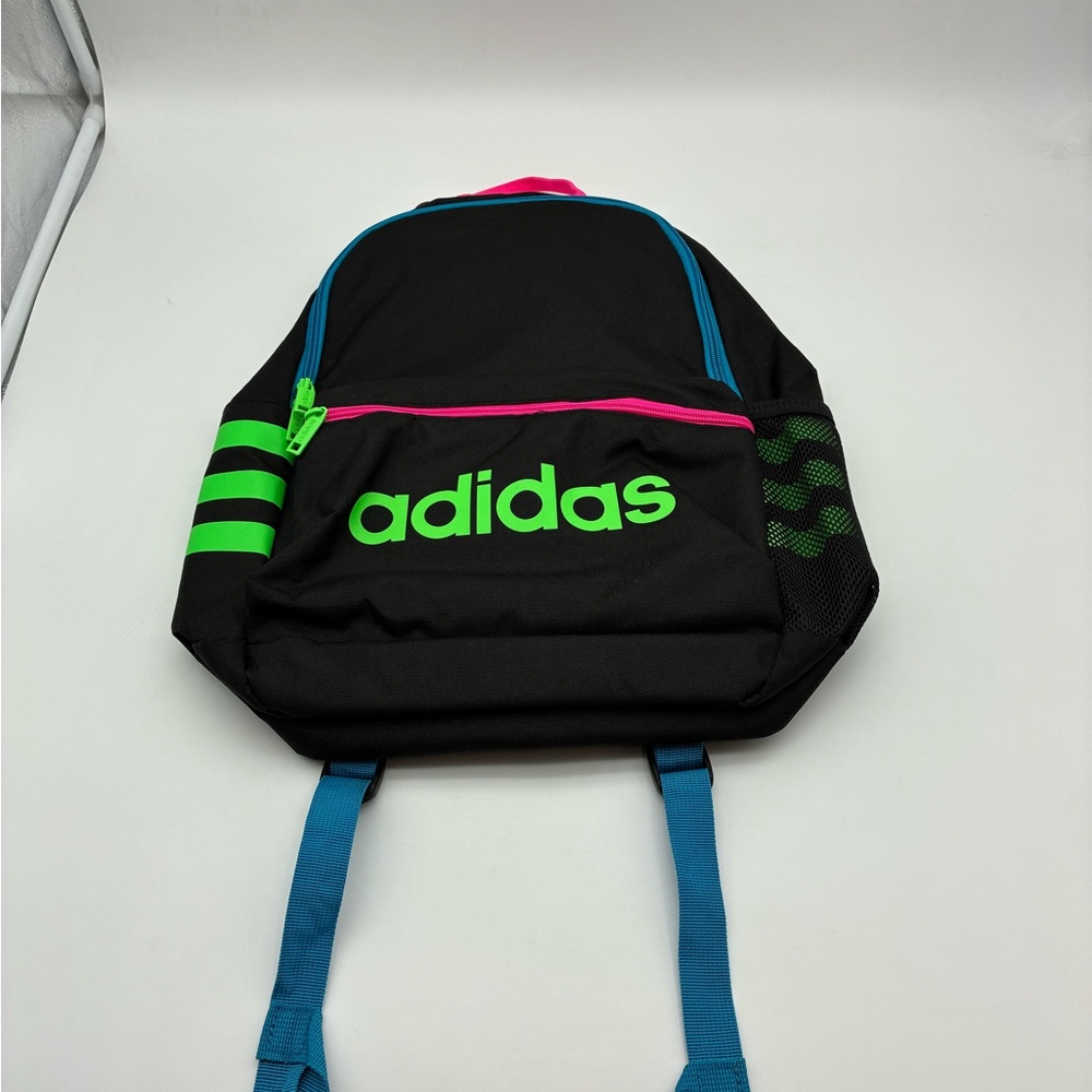 Adidas Black Backpack with Blue Trim